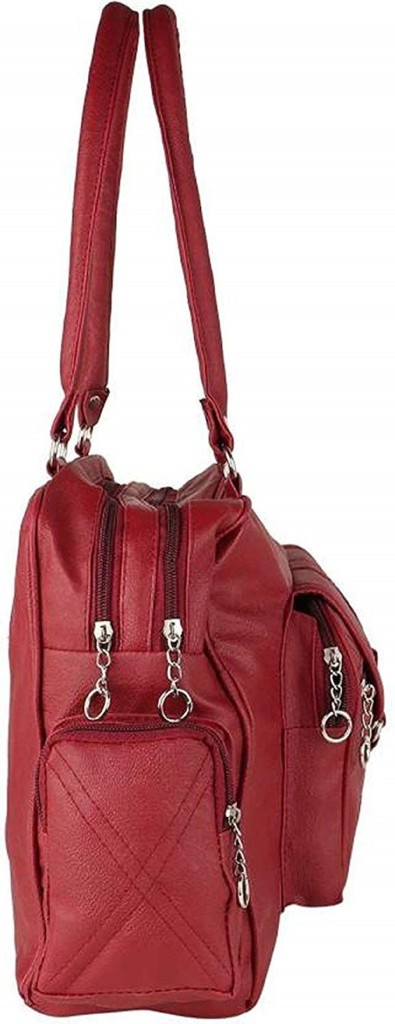 rishiWomen Maroon Hand-held Bag - Regular Size