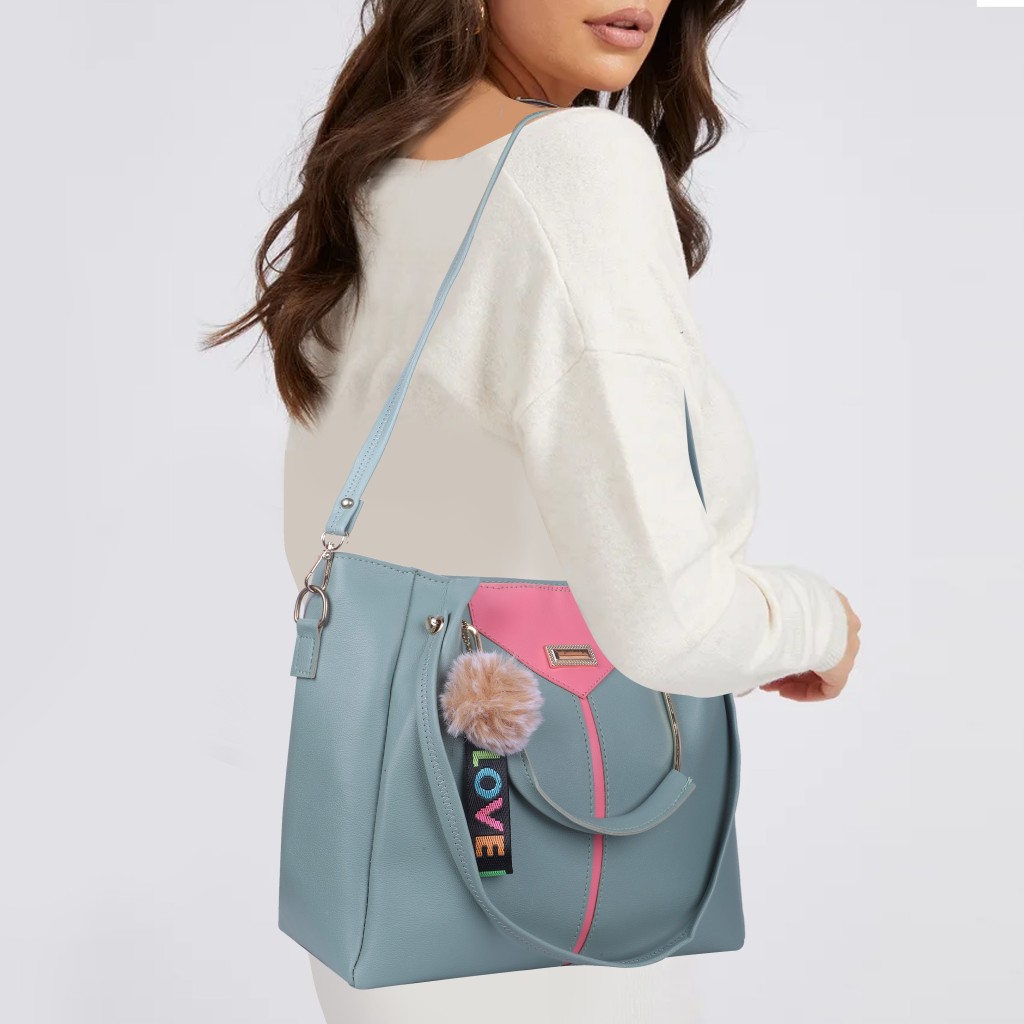 ShezelleWomen Green Hand-held Bag - Extra Spacious(Pack of: 5)