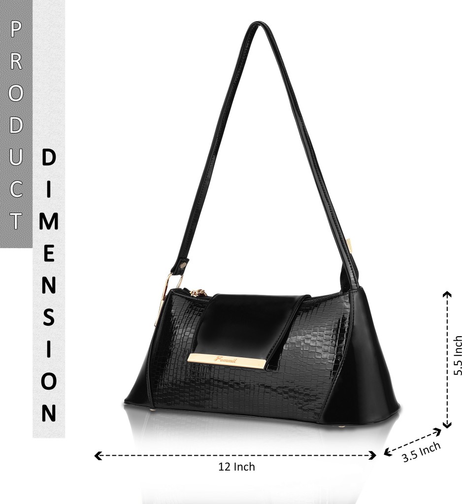 FOMMILBlack Women Shoulder Bag - Regular Size