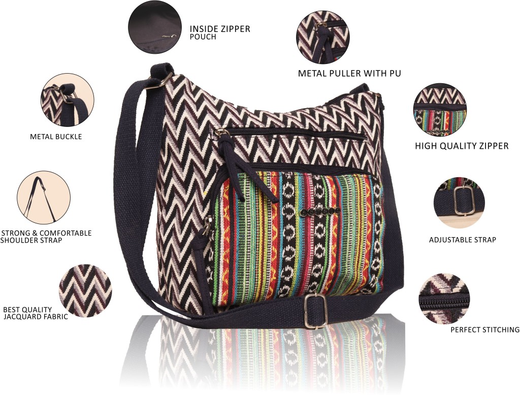 ASTRIDBlack Women Sling Bag - Extra Spacious